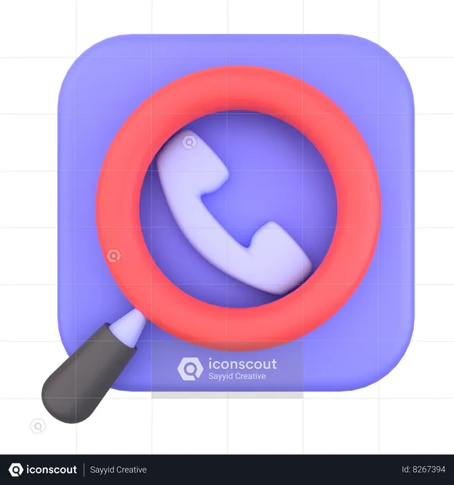 Search Call  3D Icon