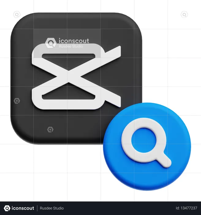 Search Capcut  3D Icon