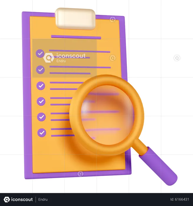 Search Checklist  3D Icon