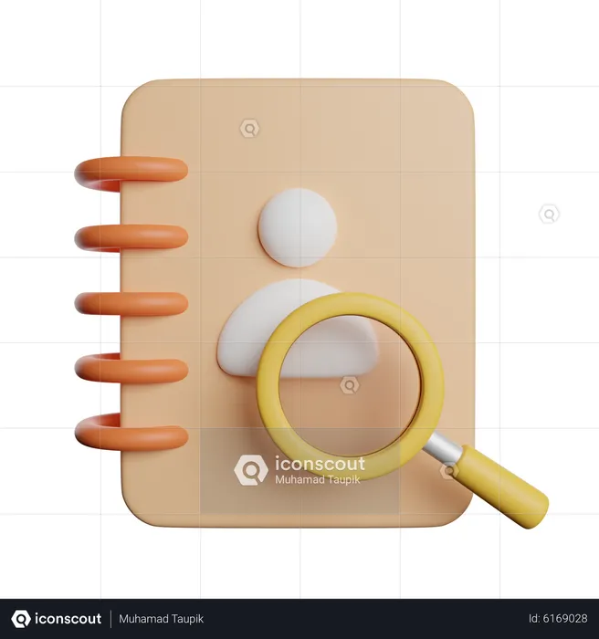 Search Contact  3D Icon