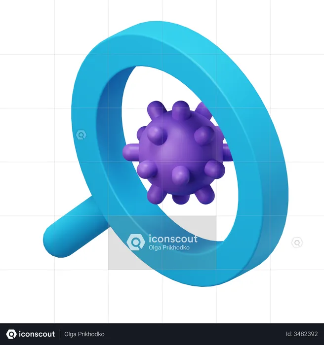 Search Coronavirus  3D Illustration