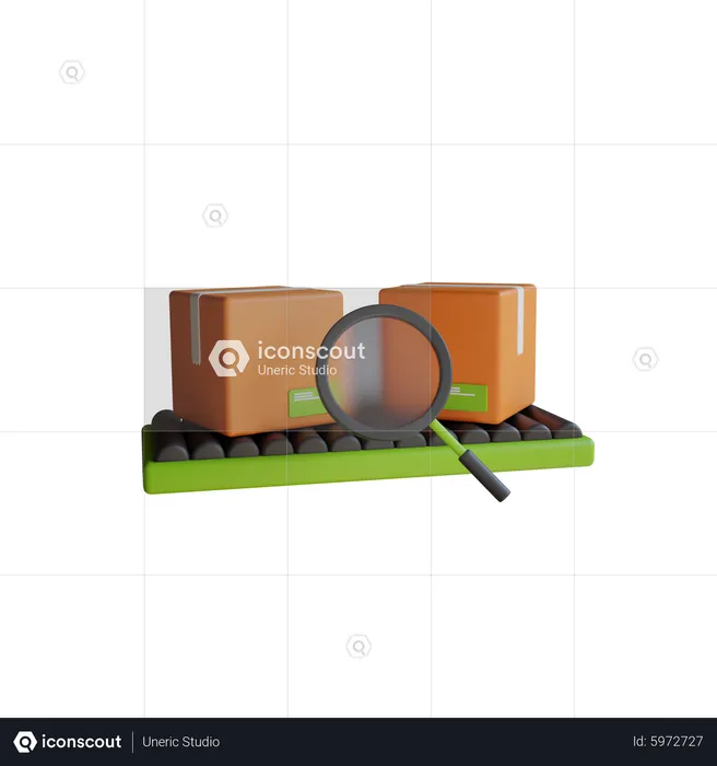 Search Delivery Box  3D Icon