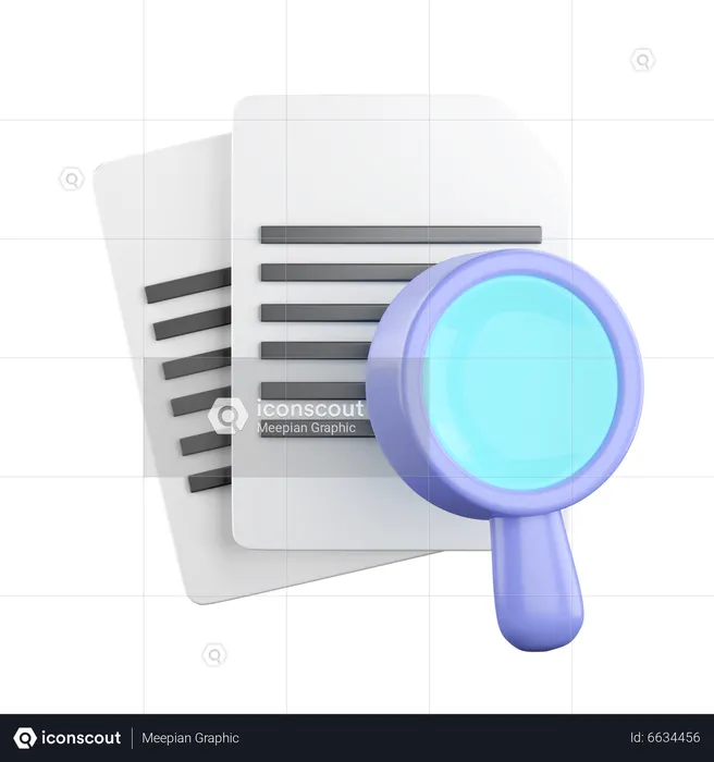 Search Document  3D Icon