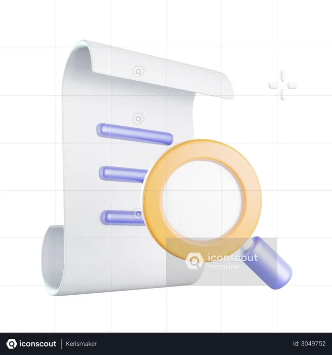 Search Document  3D Icon