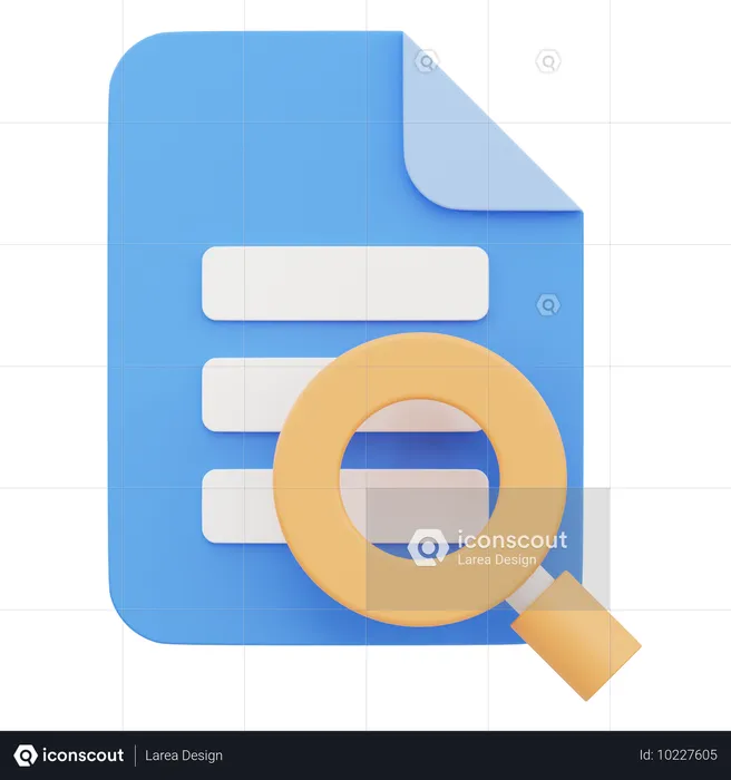 Search Document  3D Icon