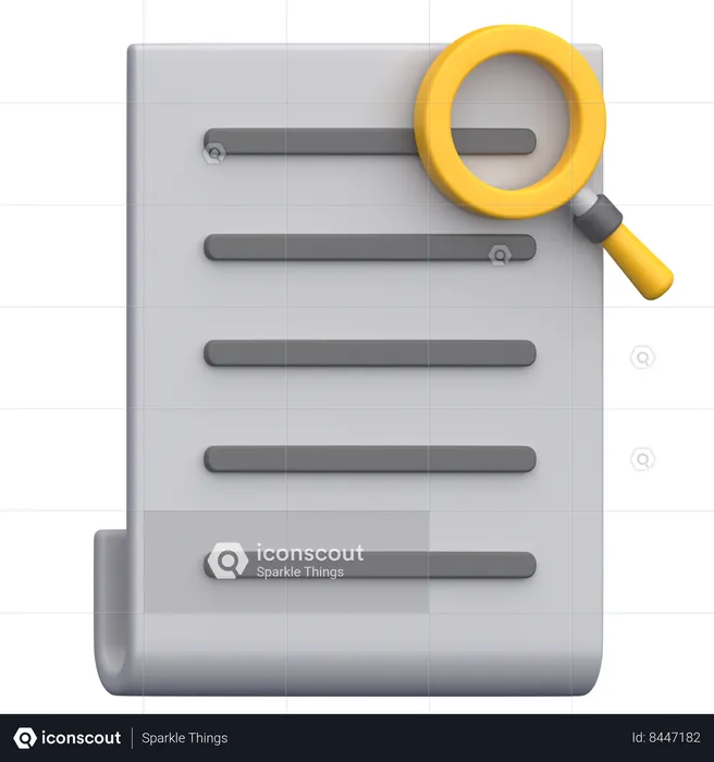 Search Document  3D Icon