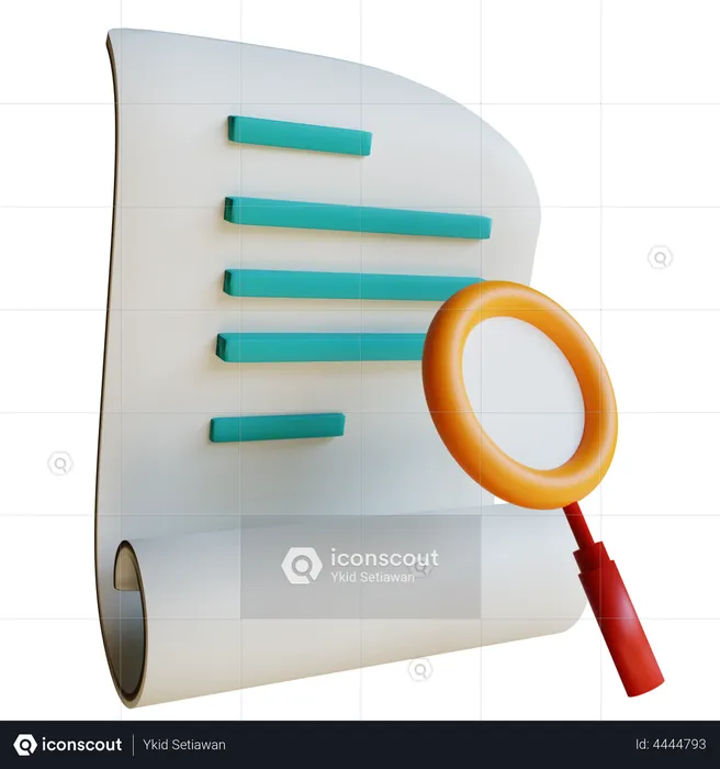 Search Document  3D Illustration