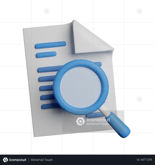 Search Document  3D Illustration