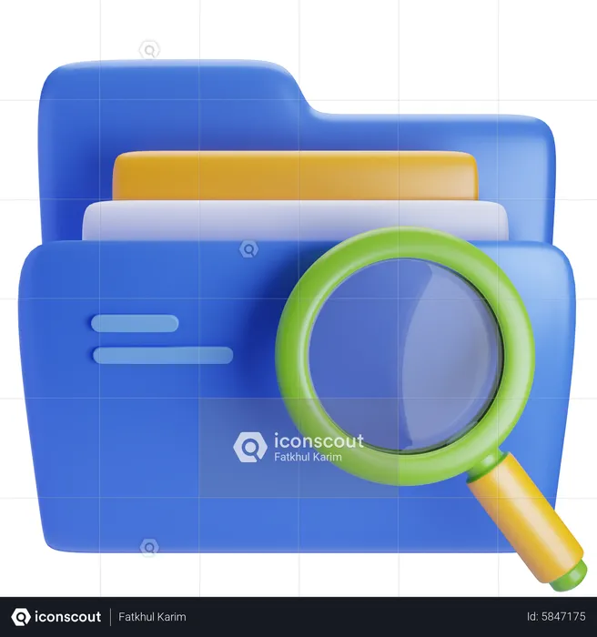 Search document  3D Icon