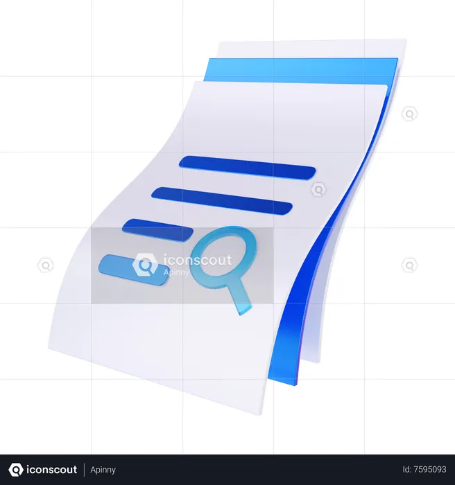 Search Document  3D Icon