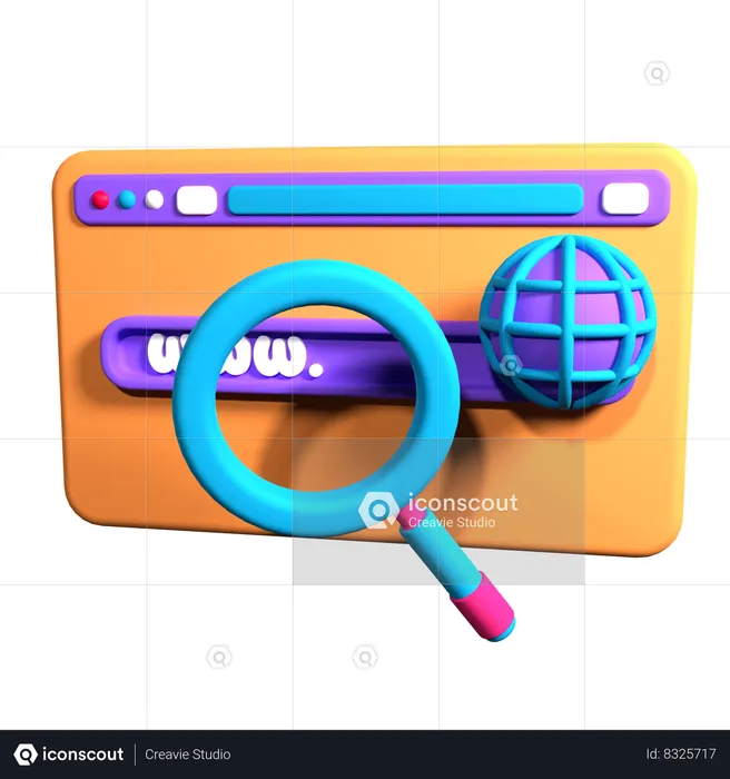 Search Domain  3D Icon