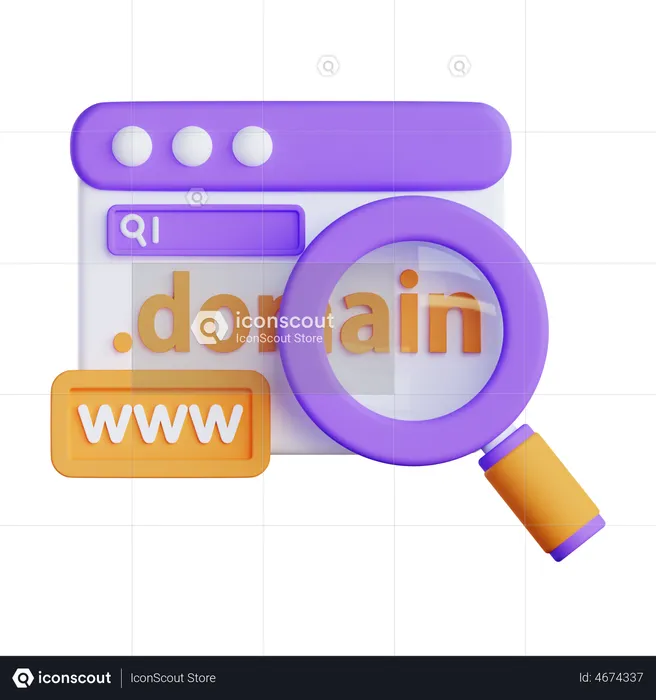 Search Domain  3D Illustration