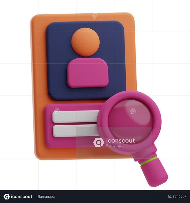 Search Employee  3D Icon