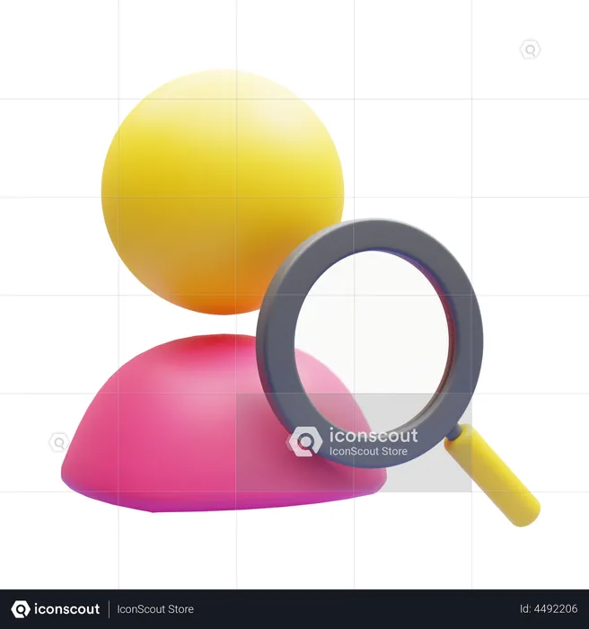 Search Employee  3D Icon