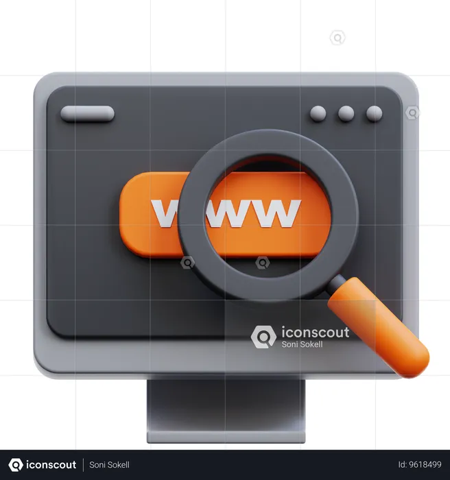 Search Engine  3D Icon