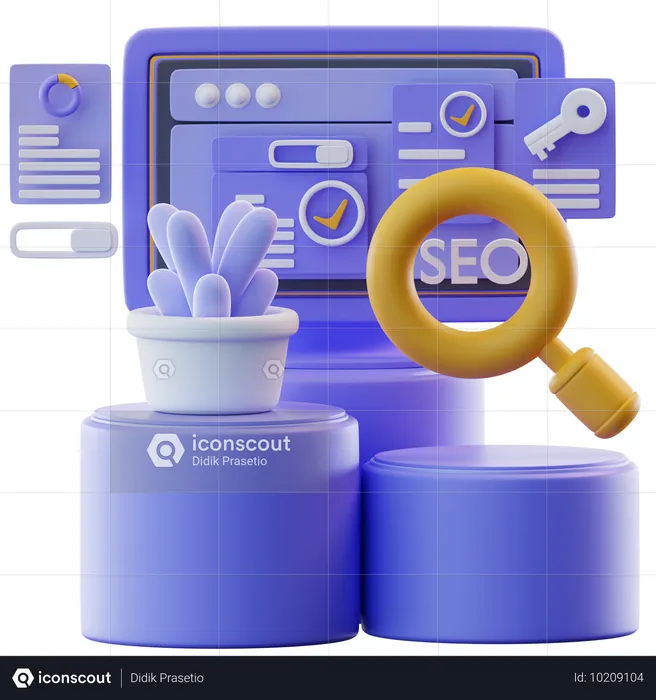 Search Engine Optimization  3D Icon