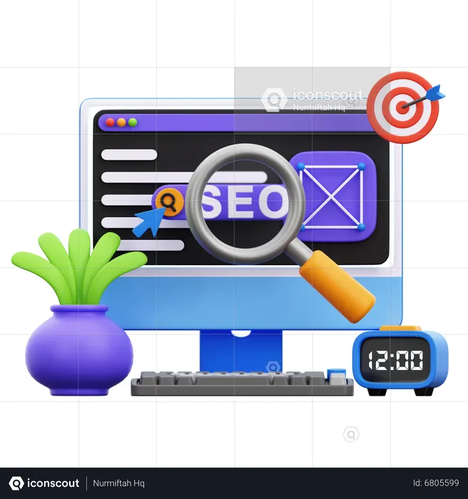 Search Engine Optimization  3D Illustration