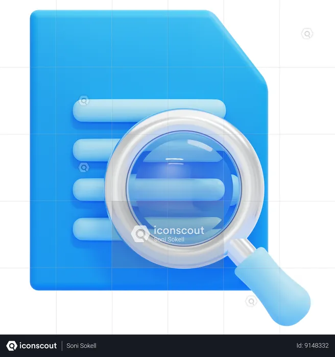 Search File  3D Icon