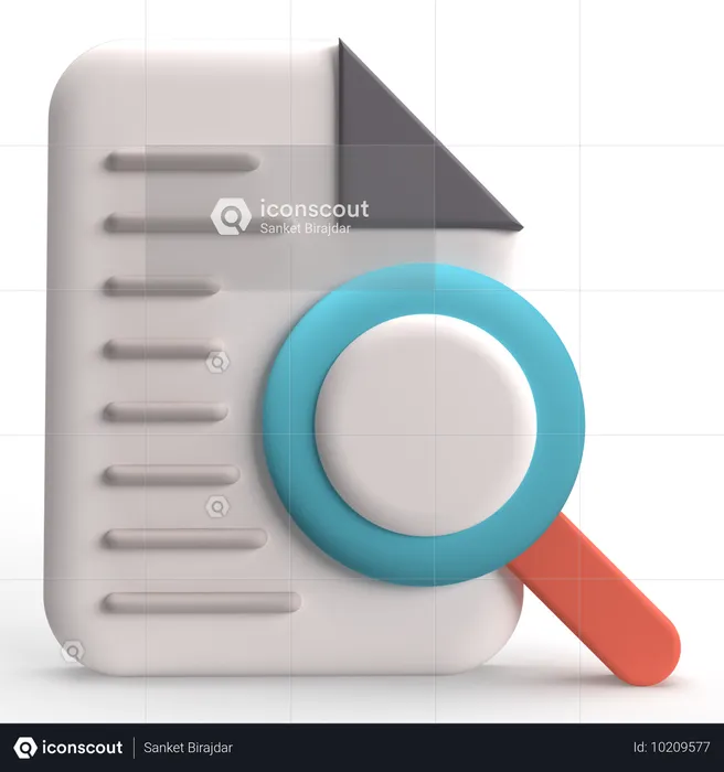 Search File  3D Icon