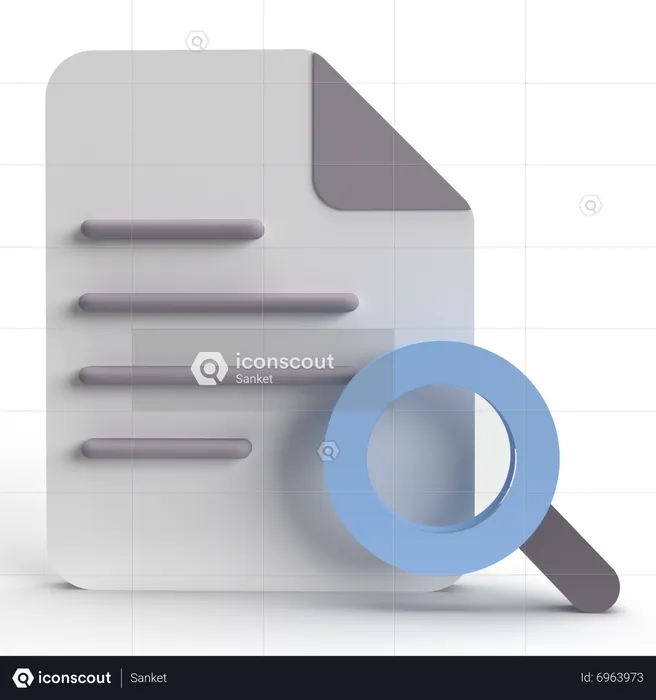 Search File  3D Icon