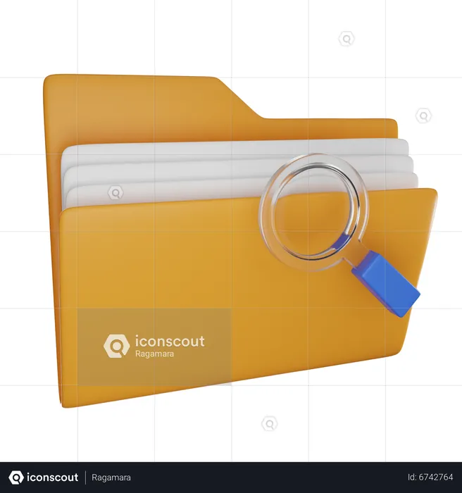 Search File Folder  3D Icon