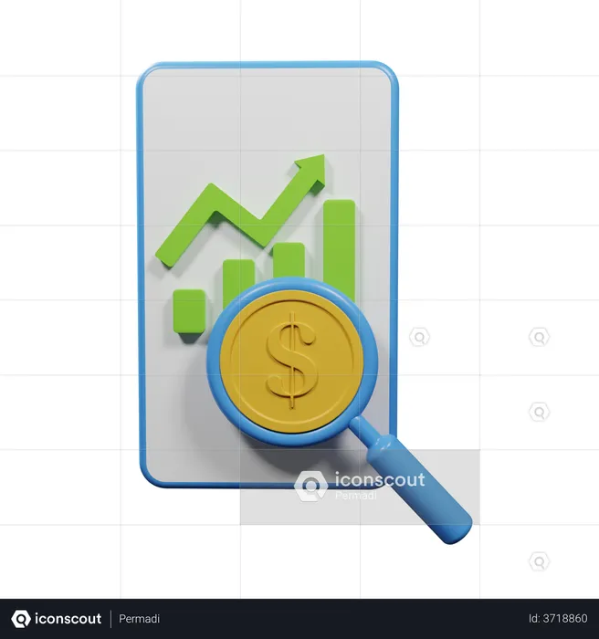 Search Finance Analytics  3D Illustration