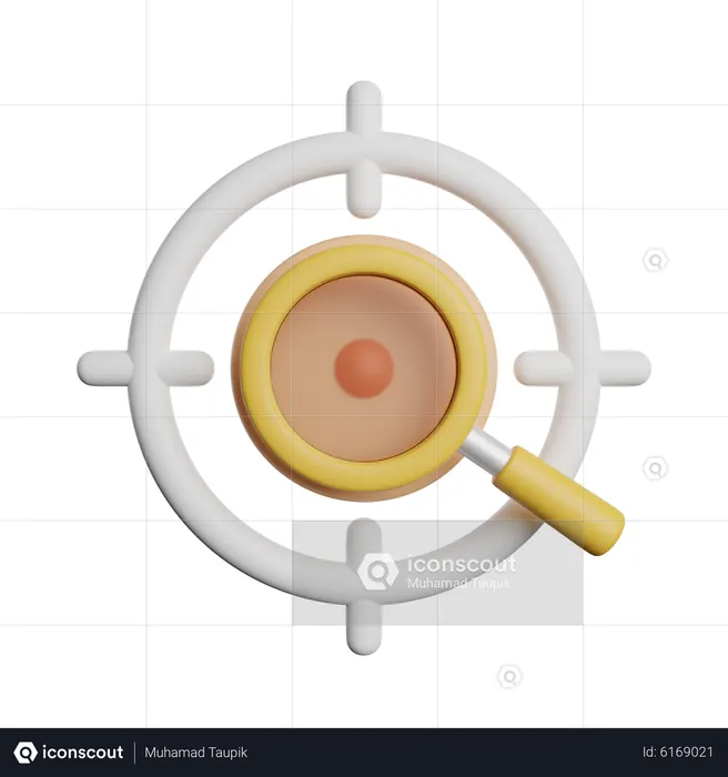Search Find Target  3D Icon
