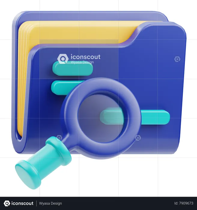 Search Folder 3D Icon Free Download Business 3D Icons IconScout