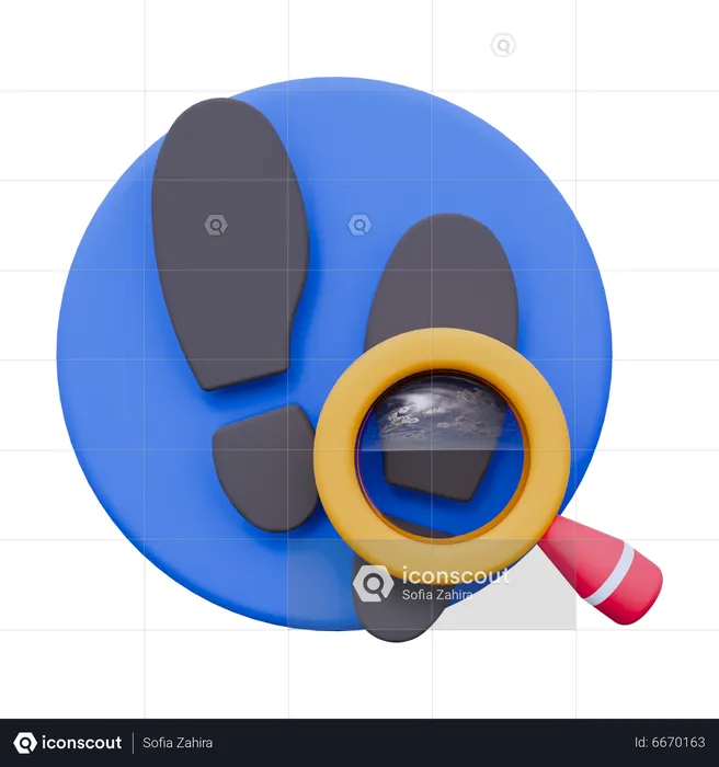 Search Footprint  3D Icon