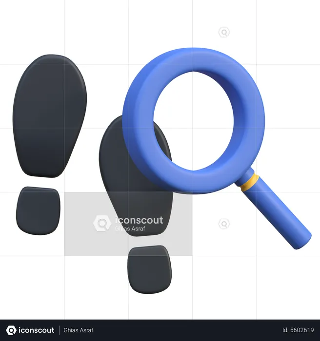 Search Footprint  3D Icon