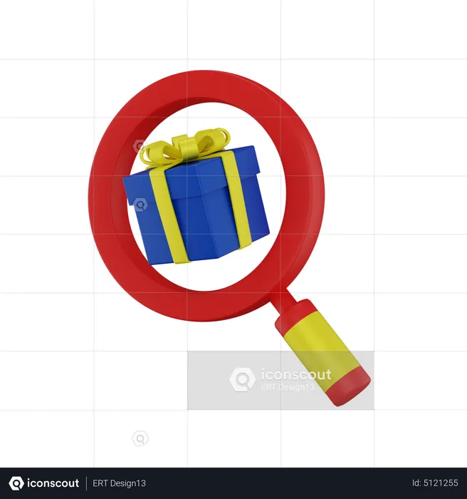 Search Gift  3D Icon