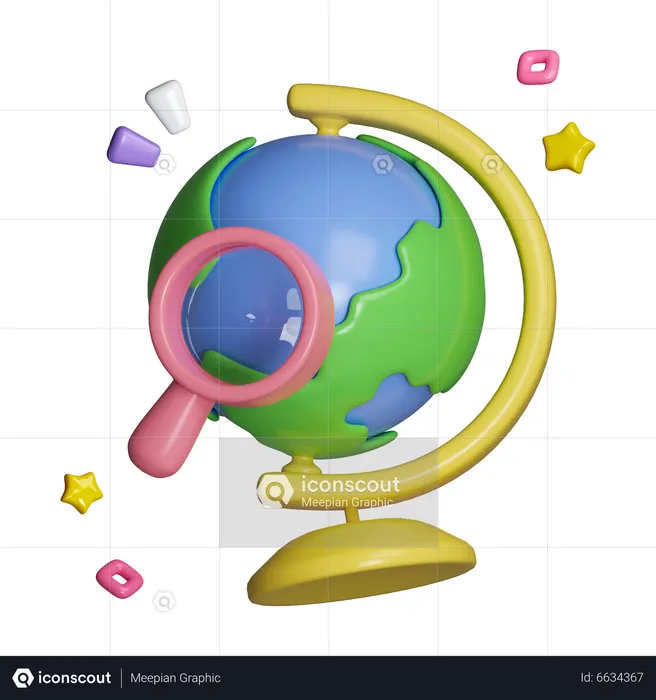 Search Globe  3D Icon