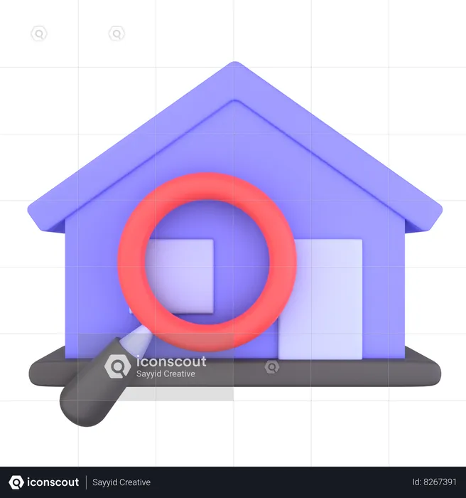 Search Home  3D Icon