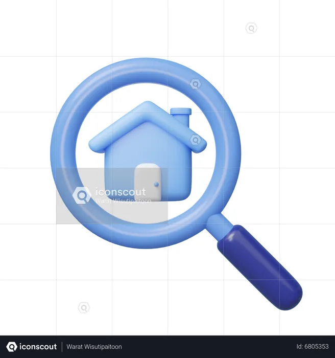 Search Home  3D Icon