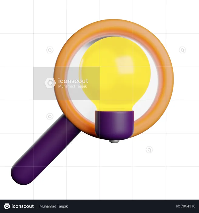 Search Idea  3D Icon