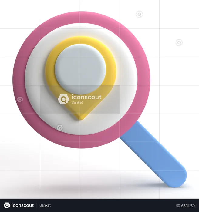 Search Location  3D Icon