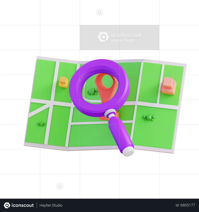 Search Location  3D Icon