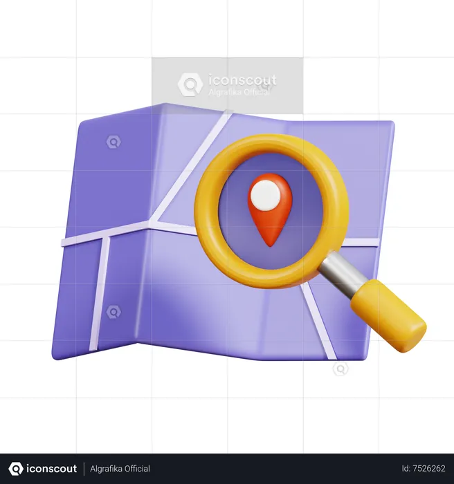 Search Location  3D Icon