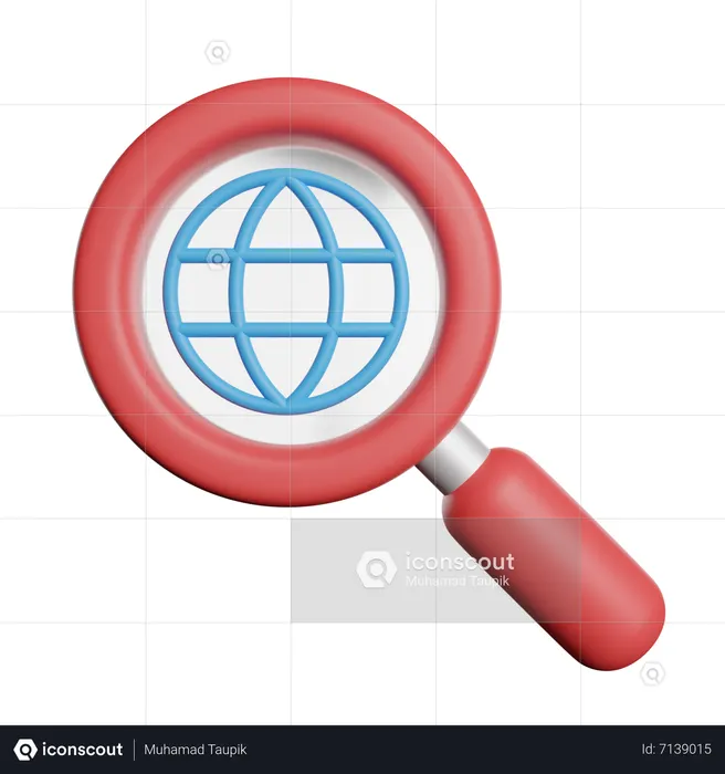 Search Location Flag 3D Icon