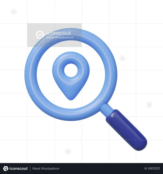 Search Location  3D Icon