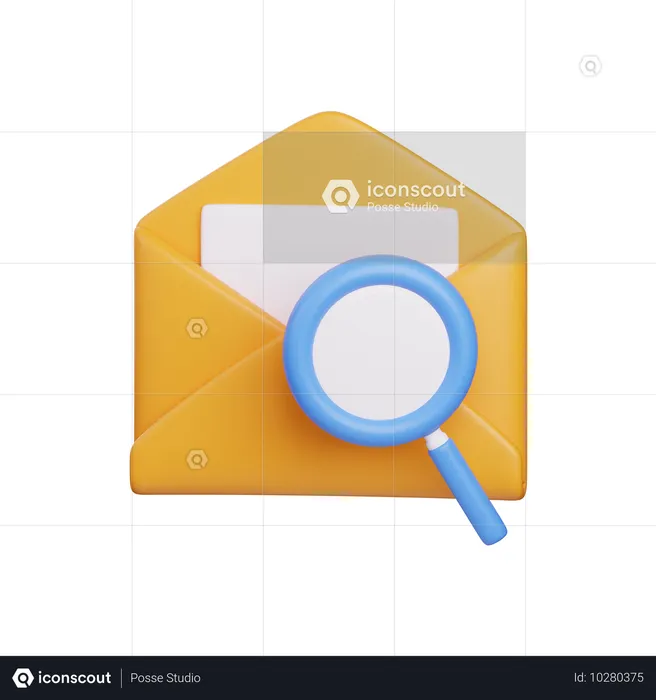 Search Mail  3D Icon