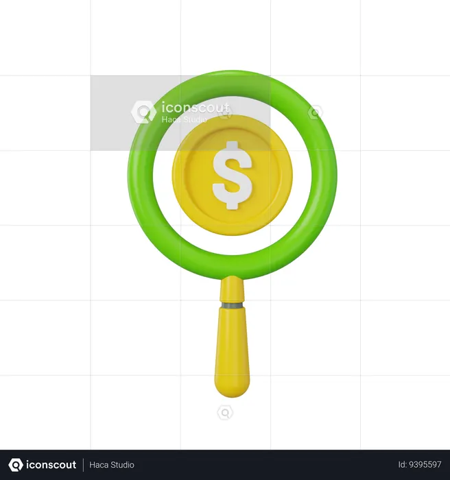 Search Money  3D Icon