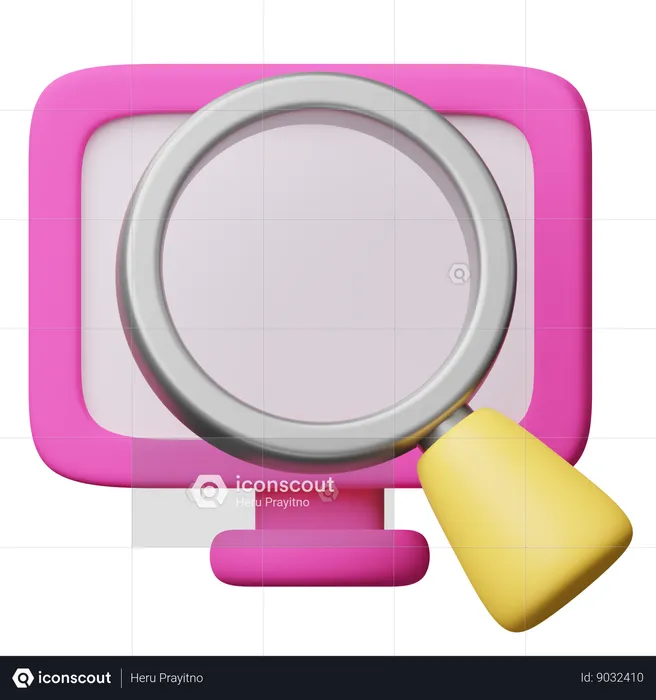 Search Monitor  3D Icon