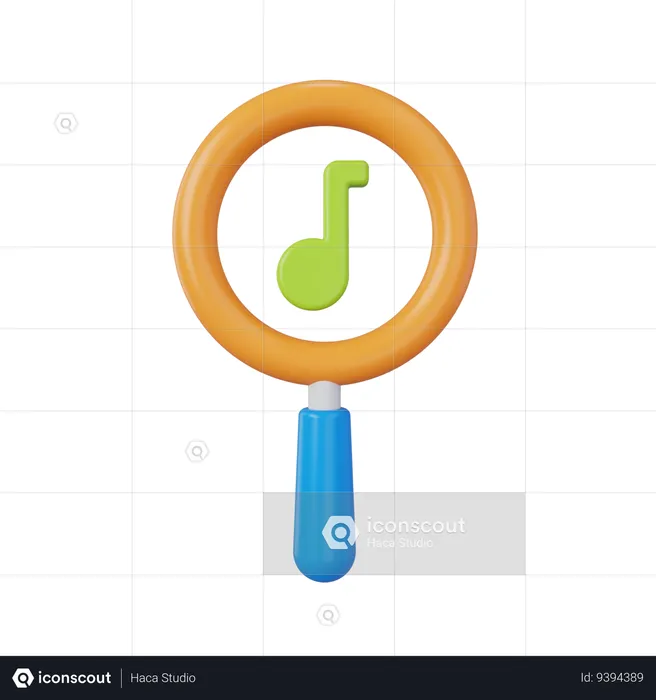 Search Music  3D Icon