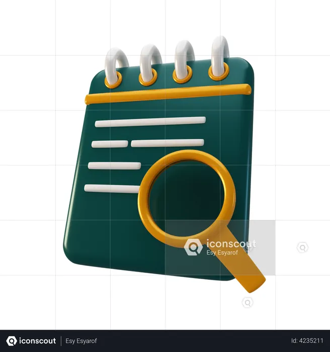 Search Notes  3D Illustration
