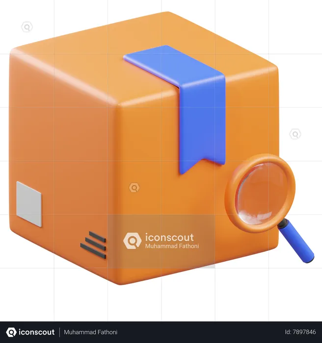 Search Package  3D Icon