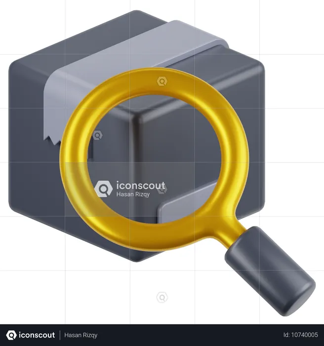 Search Package  3D Icon