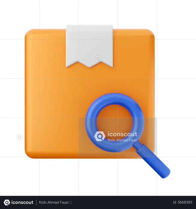 Search Package  3D Icon