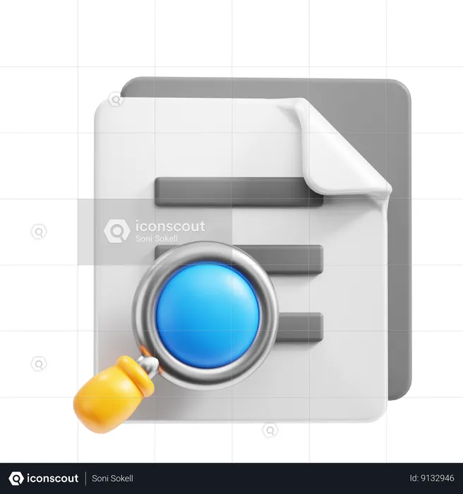 Search Paper  3D Icon