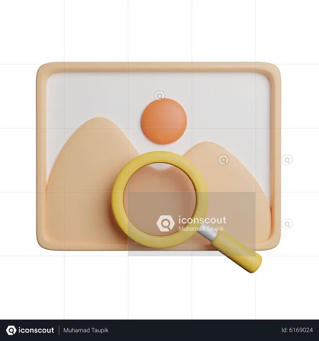 Search Picture  3D Icon